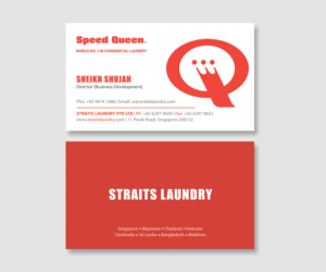 Diseño de Tarjeta de Presentación por Graphic Flame para Straits Laundry Pte Ltd  | Diseño: #15587182