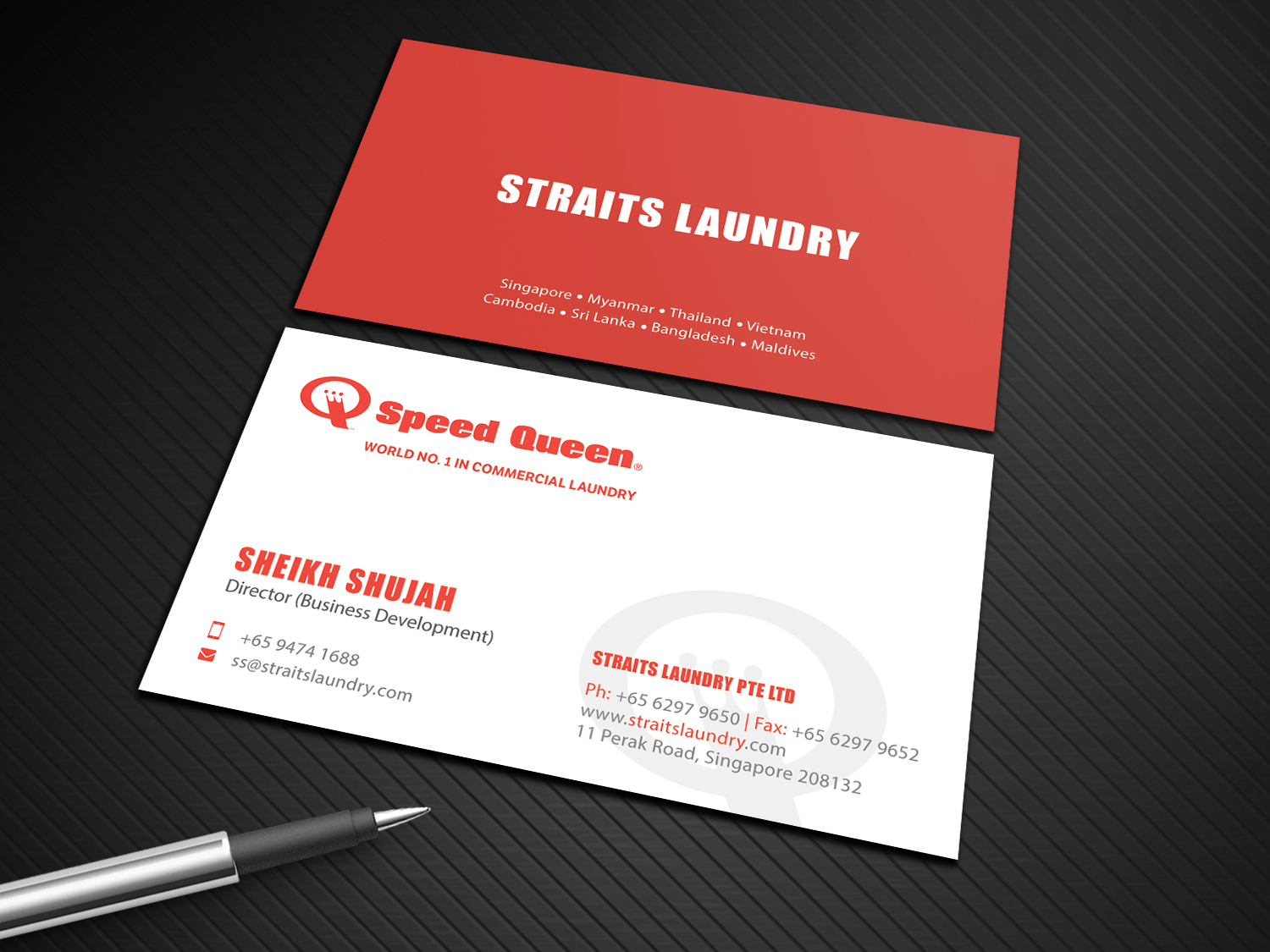 Design de Carte de Visite par Graphic Flame pour Straits Laundry Pte Ltd  | Design #15587184