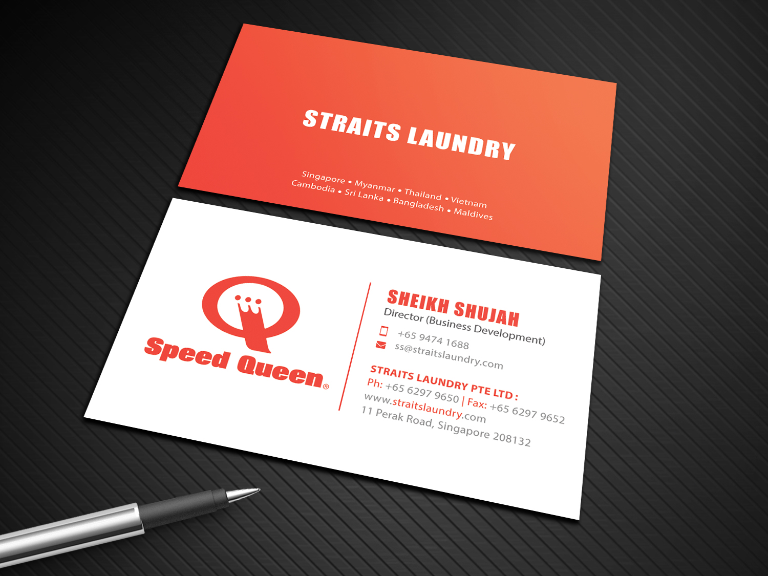 Design de Carte de Visite par Graphic Flame pour Straits Laundry Pte Ltd  | Design #15587190