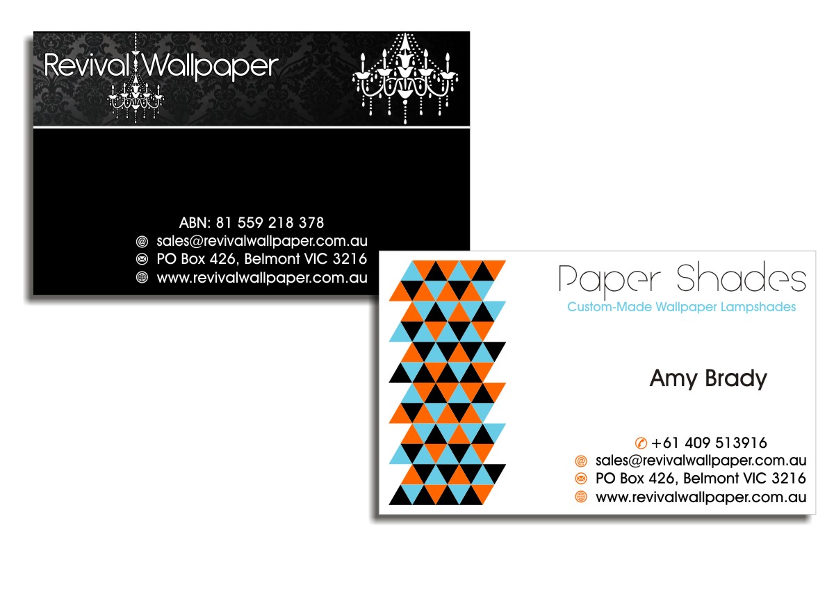Business Card Design by Amduat Design for Revival Wallpaper | Design #2679847