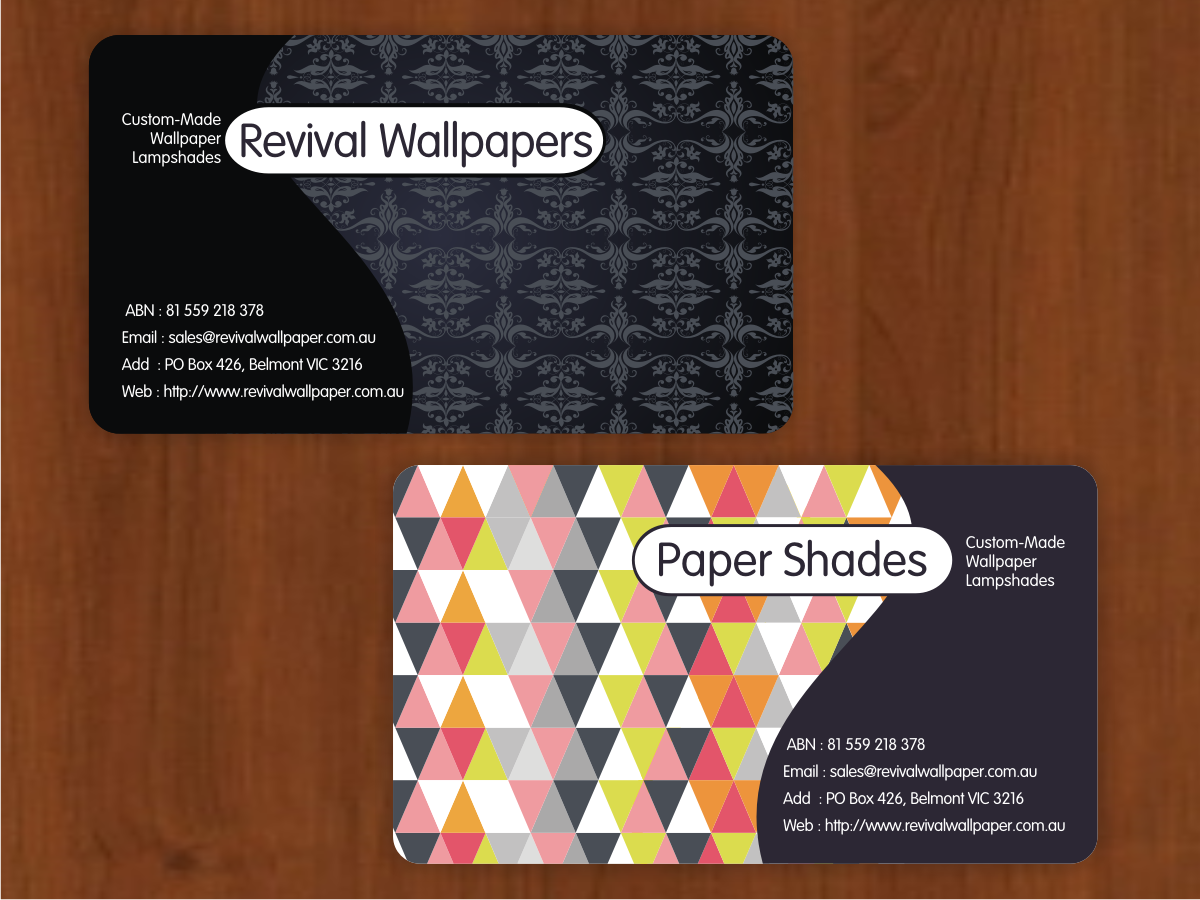 Business Card Design by Blueberry for Revival Wallpaper | Design #2621363