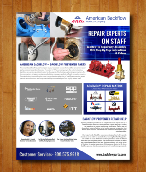 Diseño de Flyer por Samir Mirza para American Backflow Products Company | Diseño #15597461