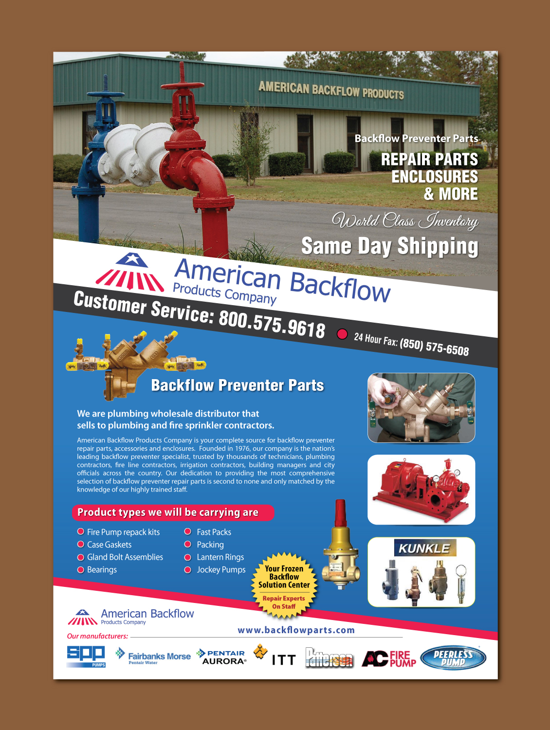 Flyer Design by meet007 for American Backflow Products Company | Design #15615679