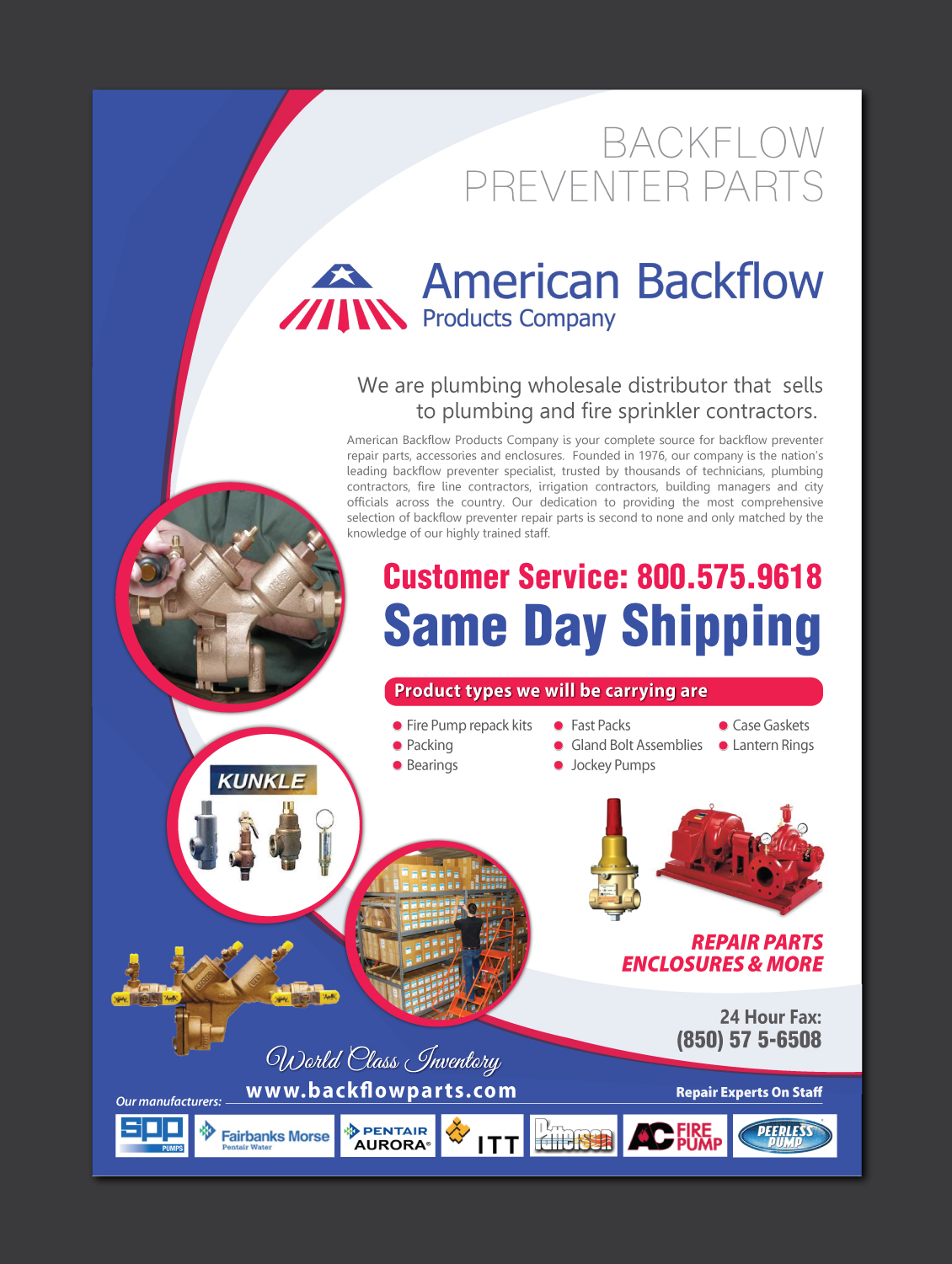 Flyer-Design von meet007 für American Backflow Products Company | Design #15617672