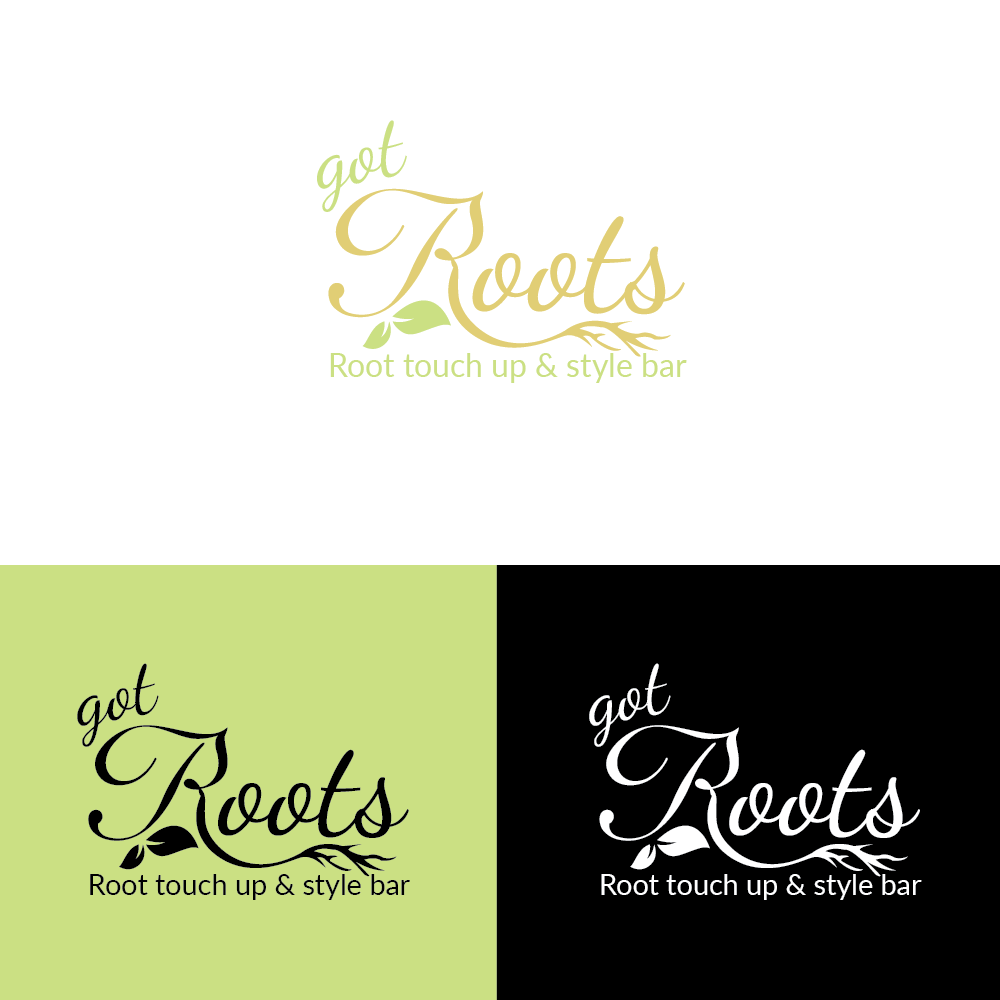 Logo Design by TB Designs for got Roots: Root touch up and style bar | Design #15594622