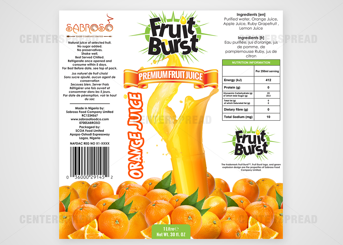 Graphic Design by CENTERSPREAD for Sabroso Food Company Ltd | Design #2634819
