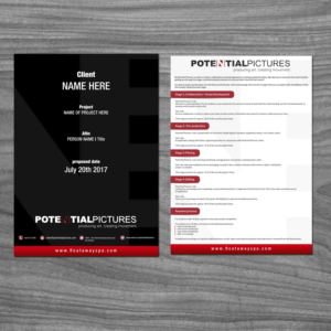 Brochure Design by debdesign for Potential Pictures Inc | Design: #15616045