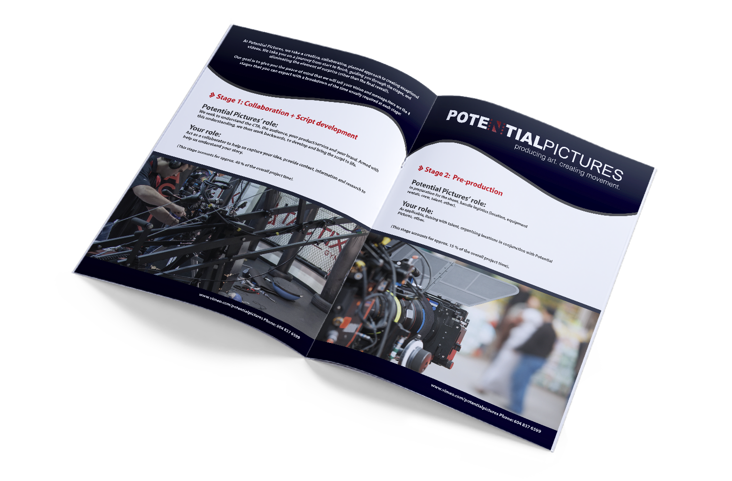 Brochure Design by Deziners Zone for Potential Pictures Inc | Design #15616856