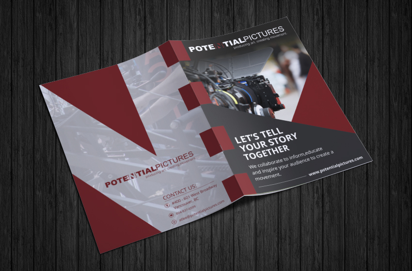 Diseño de Brochure por ecorokerz para Potential Pictures Inc | Diseño #15615430
