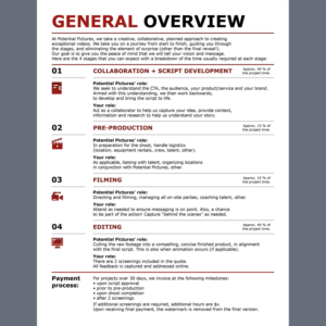 Brochure Design by pinterferenc86 for Potential Pictures Inc | Design: #15709327