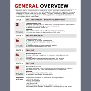 Brochure Design by pinterferenc86 for Potential Pictures Inc | Design: #15709787
