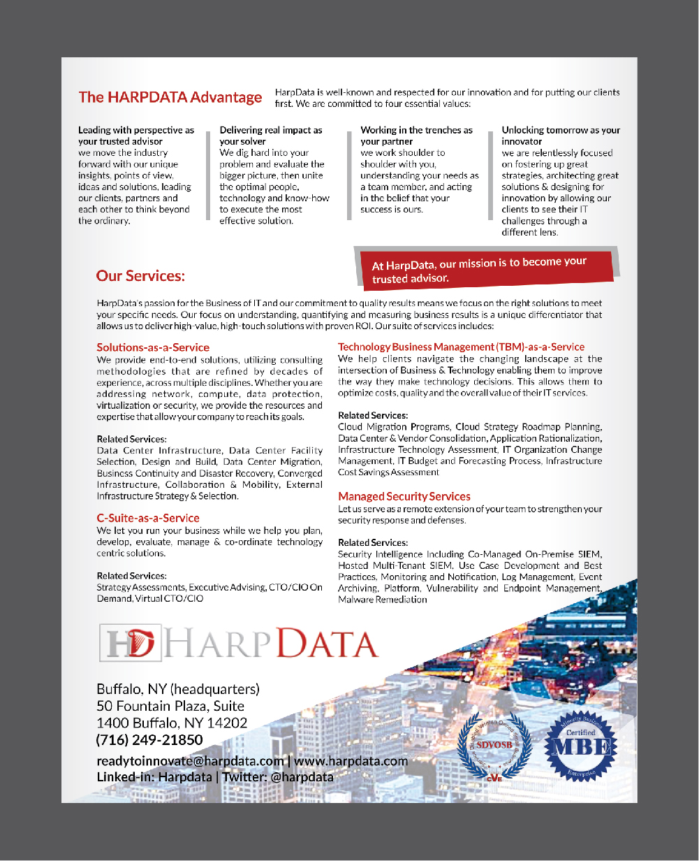 Flyer Design by Deziners Zone for HarpData | Design #16636768