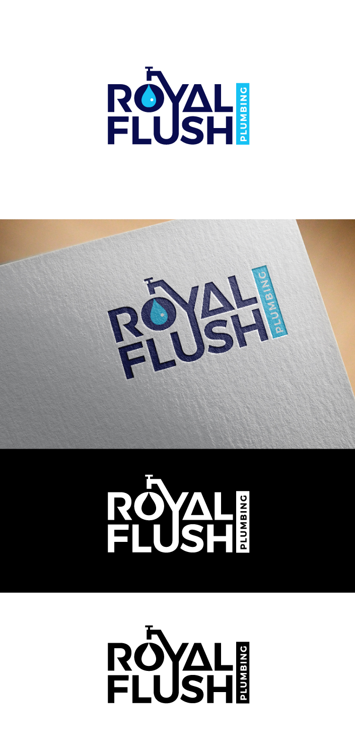 Logo Design by somani for Royal Flush Plumbing | Design #15612793