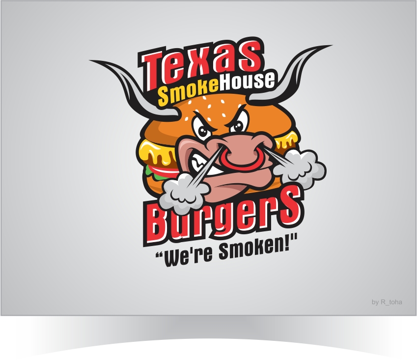 Logo Design by r-toha for Texas Smoke House Burgers | Design #15692965