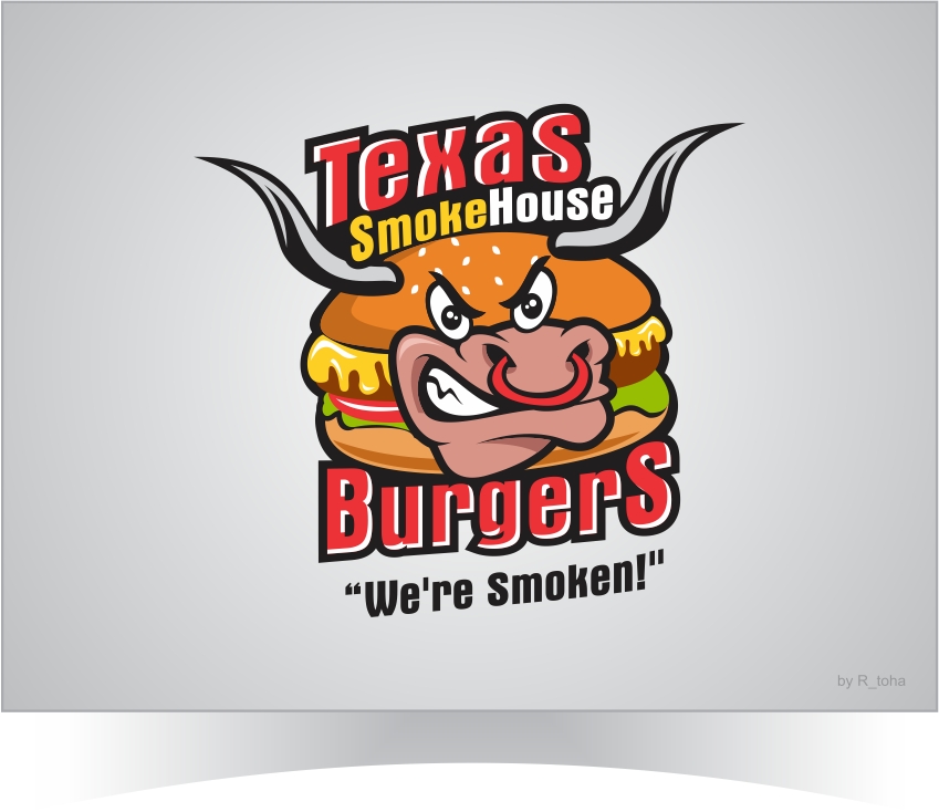 Logo Design by r-toha for Texas Smoke House Burgers | Design #15703123