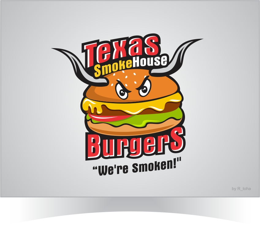 Logo Design by r-toha for Texas Smoke House Burgers | Design #15703124