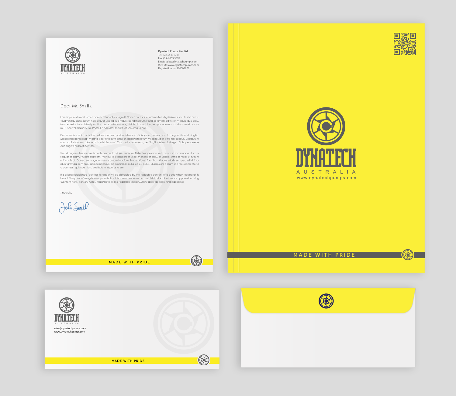 Stationery Design by chandrayaan.creative for Dynatech Pumps | Design #15692007