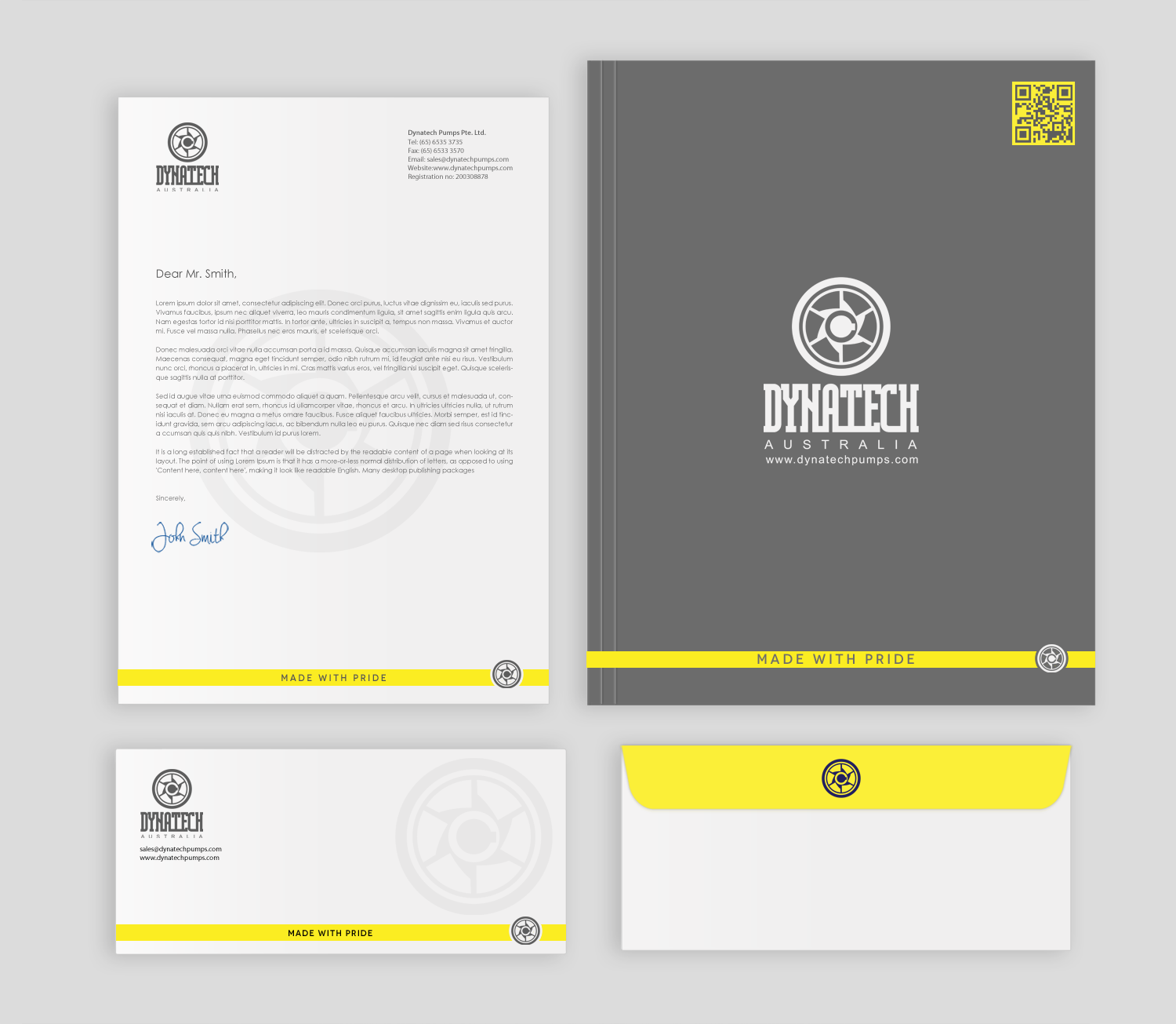 Stationery Design by chandrayaan.creative for Dynatech Pumps | Design #15692009