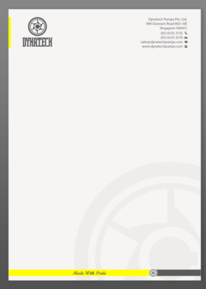 Stationery Design by chandrayaan.creative for Dynatech Pumps | Design: #16093228