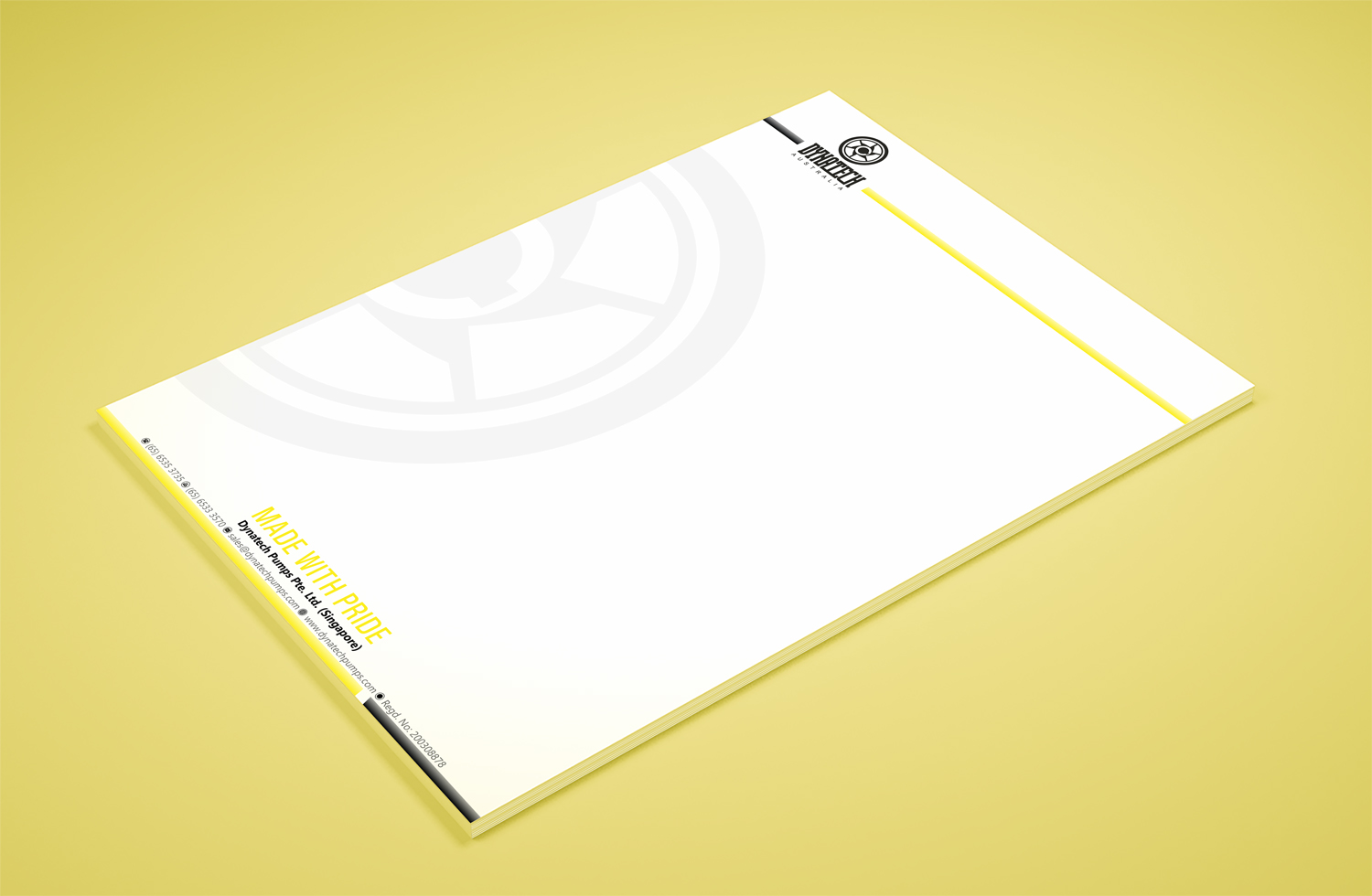 Stationery Design by Petter Goms for Dynatech Pumps | Design #15640642