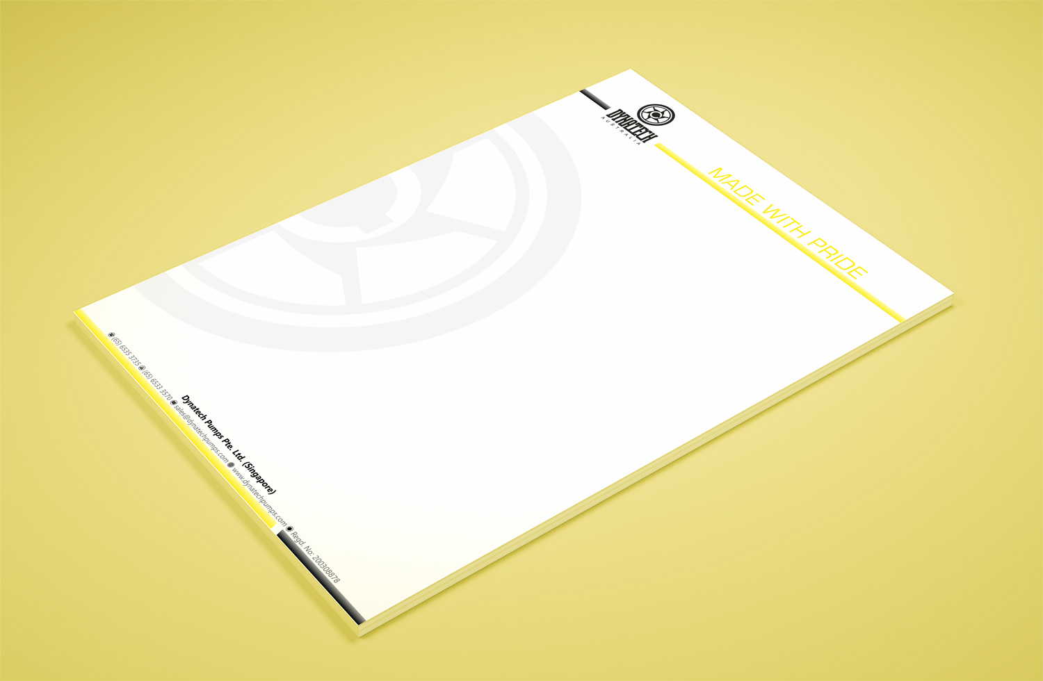 Stationery Design by Petter Goms for Dynatech Pumps | Design #15640697