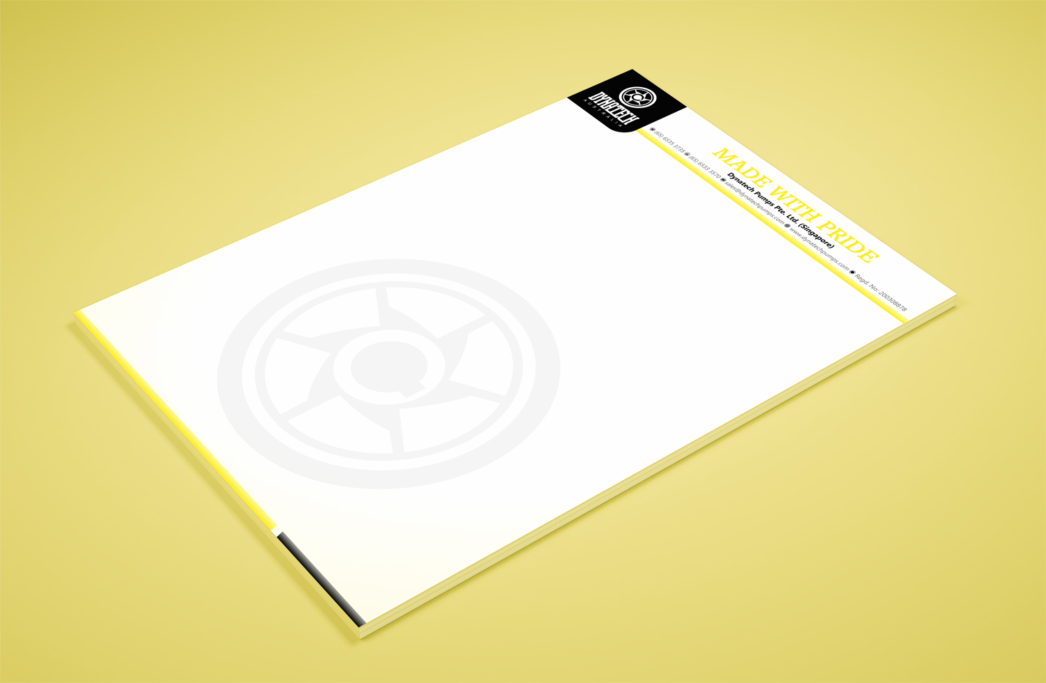 Stationery Design by Petter Goms for Dynatech Pumps | Design #15641083