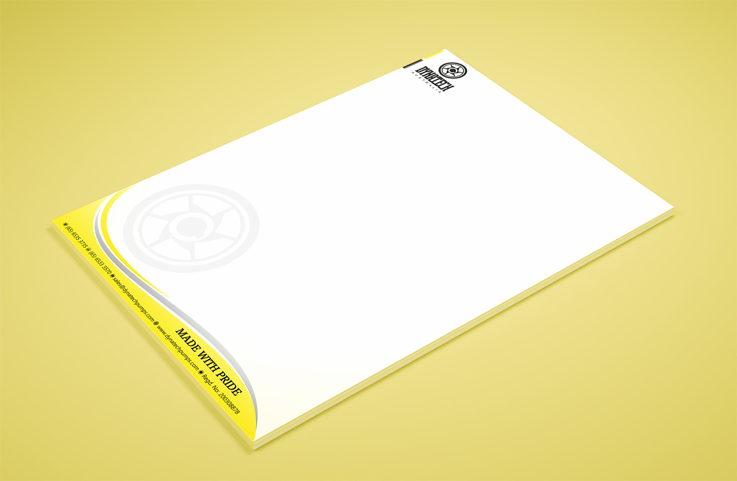 Stationery Design by Petter Goms for Dynatech Pumps | Design #15641348
