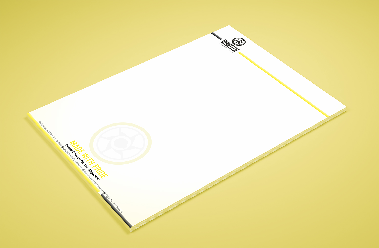 Stationery Design by Petter Goms for Dynatech Pumps | Design #15642094