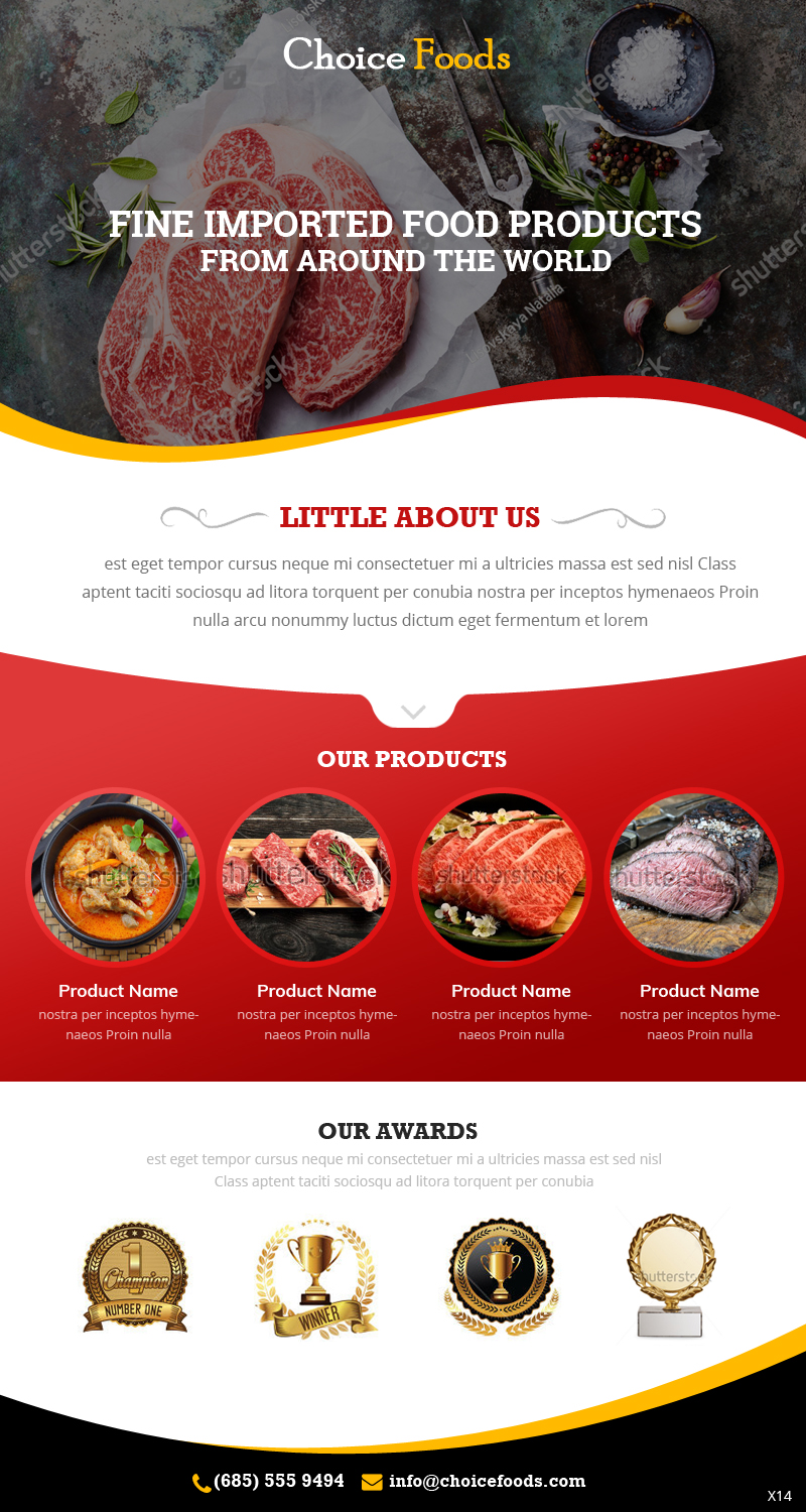 Diseño de Mercadeo por Correo Electrónico por pb para Choice Foods Thailand | Diseño #15653049