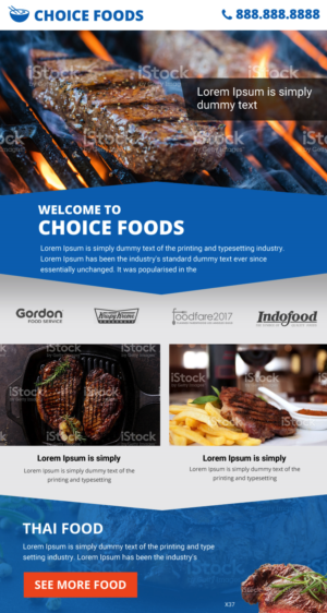 Diseño de Mercadeo por Correo Electrónico por pb para Choice Foods Thailand | Diseño: #15654646