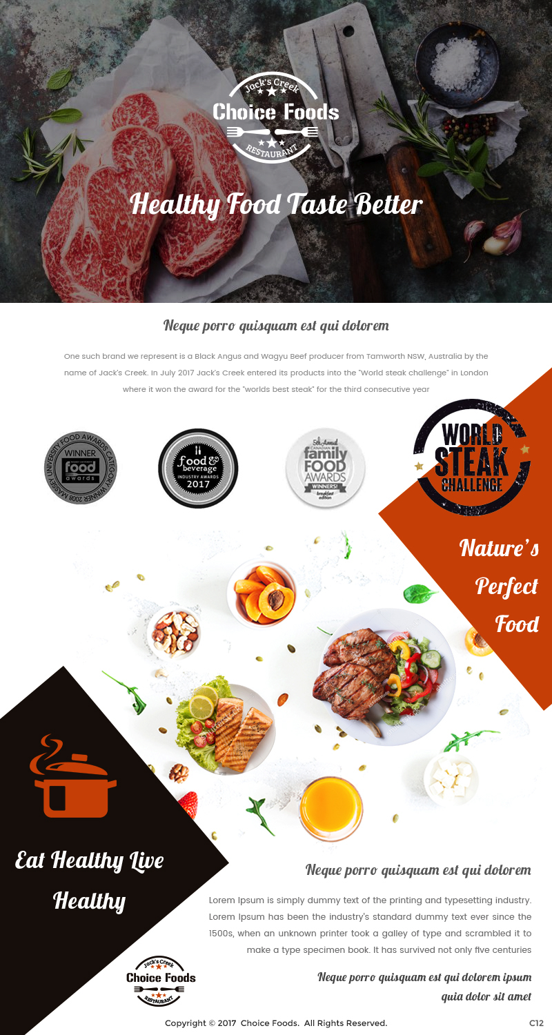 Design de Marketing Électronique par pb pour Choice Foods Thailand | Design #15654998