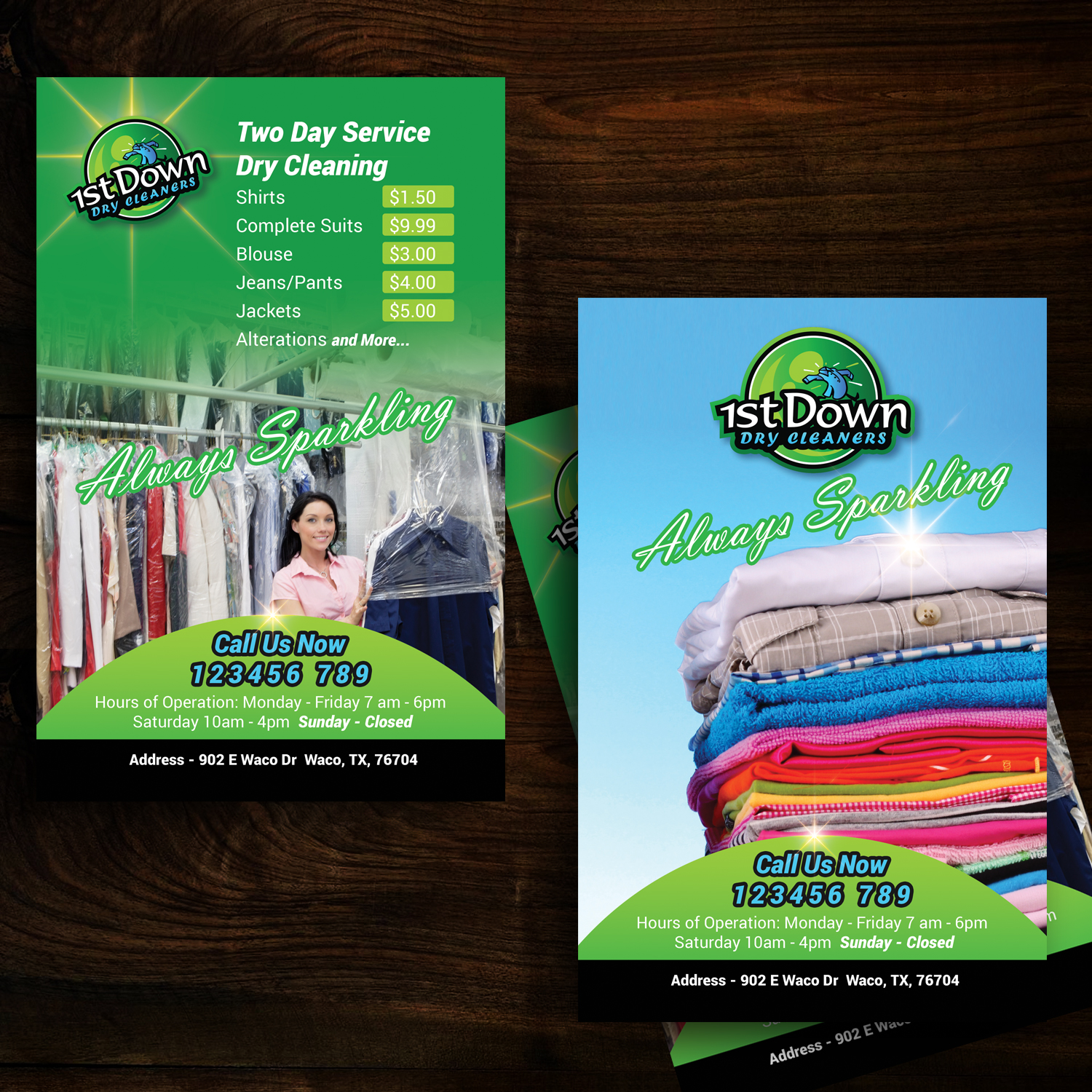 Poster Design by uk for 1st Down Dry Cleaners | Design #15659328