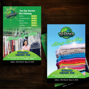Poster Design by uk for 1st Down Dry Cleaners | Design: #15659328