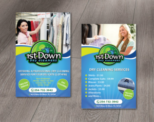 Poster Design by alex989 for 1st Down Dry Cleaners | Design: #15682059
