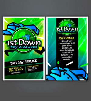 Poster Design by AS for 1st Down Dry Cleaners | Design: #15696889