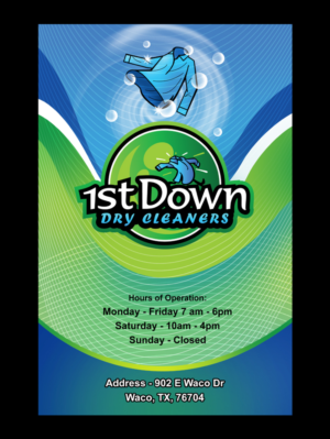 Design de Poster par Titudesign pour 1st Down Dry Cleaners | Design #15659558