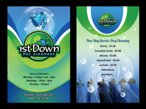 Poster Design by Titudesign for 1st Down Dry Cleaners | Design: #15661422