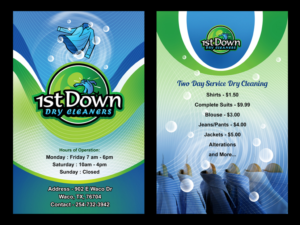 Poster Design by Titudesign for 1st Down Dry Cleaners | Design: #15662840