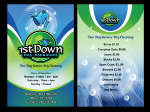 Poster Design by Titudesign for 1st Down Dry Cleaners | Design: #15700918