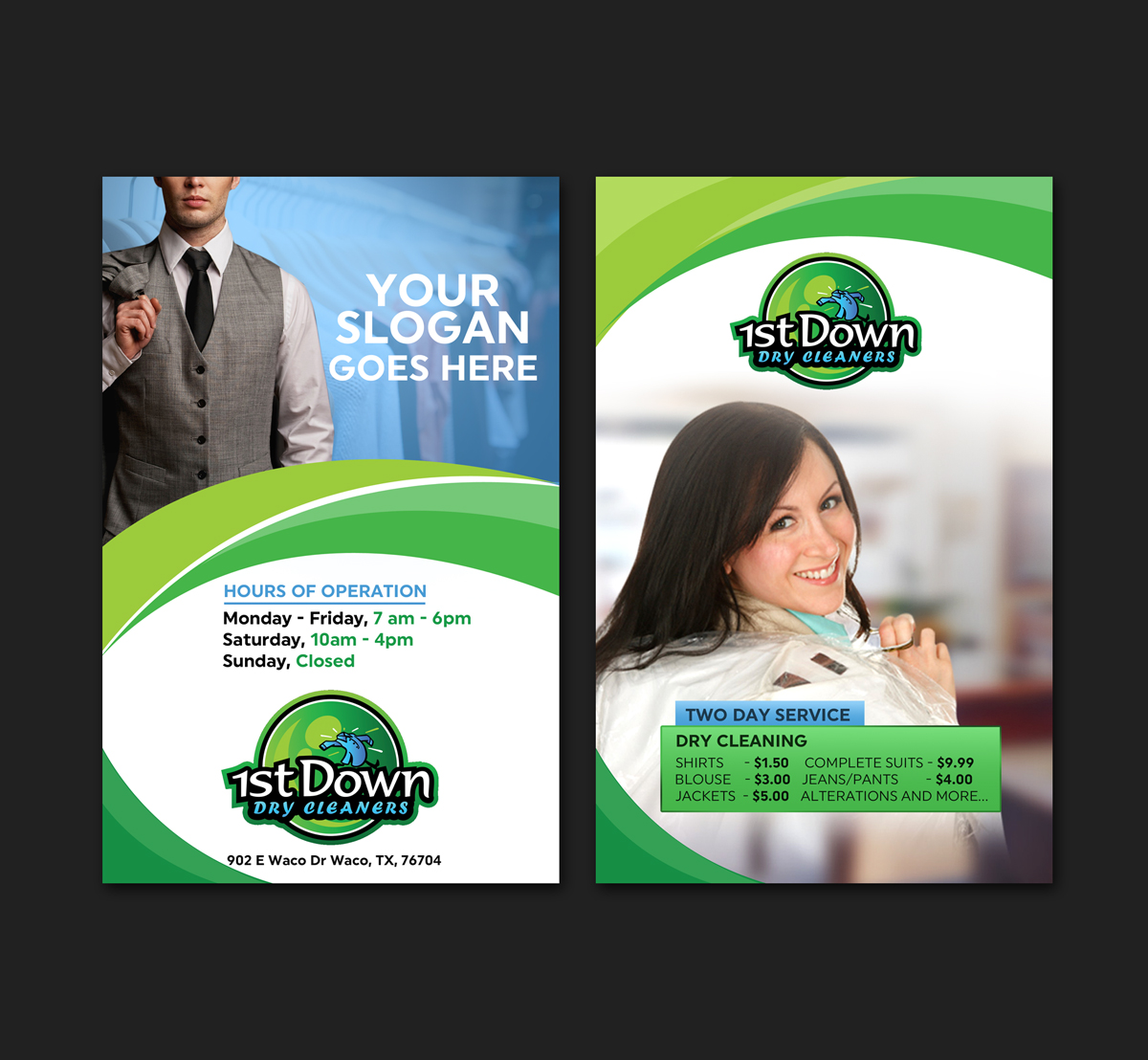Design de Poster par Gfx.26™ pour 1st Down Dry Cleaners | Design #15668153