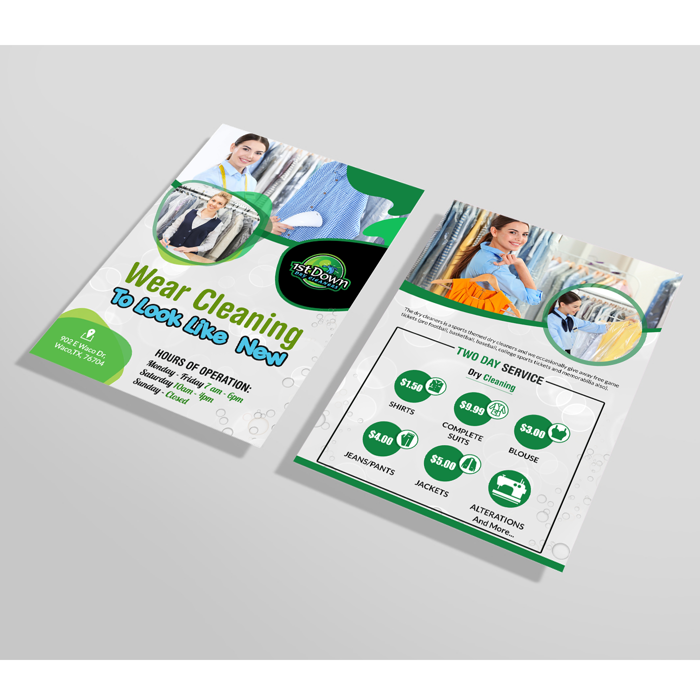 Poster Design by creative.bugs for 1st Down Dry Cleaners | Design #15650185