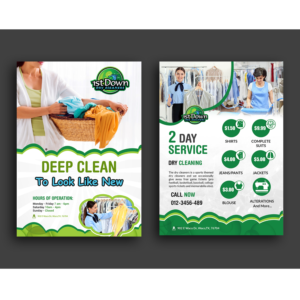 Poster Design by creative.bugs for 1st Down Dry Cleaners | Design: #15663077
