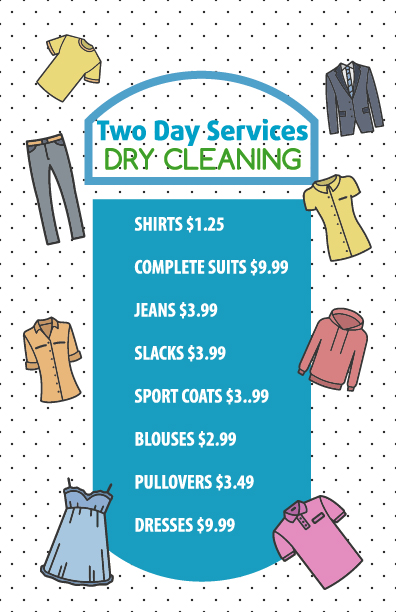 Poster Design by AntonioTruong for 1st Down Dry Cleaners | Design #15706413