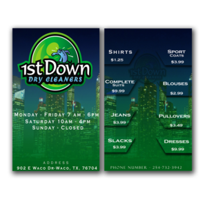 Design de Poster par Mahmoud R pour 1st Down Dry Cleaners | Design #15712528