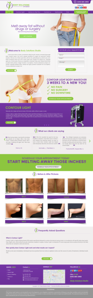 Red Light Fat Reduction/Body Contouring Business needs an effective website to attract new clients | Diseño Web por chandrayaan.creative