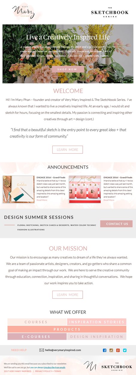 Newsletter Design by MR" for Very Mary Inspired | Design: #15773663