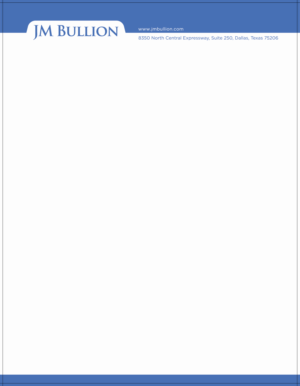 Letterhead Design by KabhTech Studio for JM Bullion, Inc. | Design: #24629033