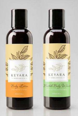 Keyara Organics Natural baby skin and hair care  | Packaging Design by Soluciones Creativas
