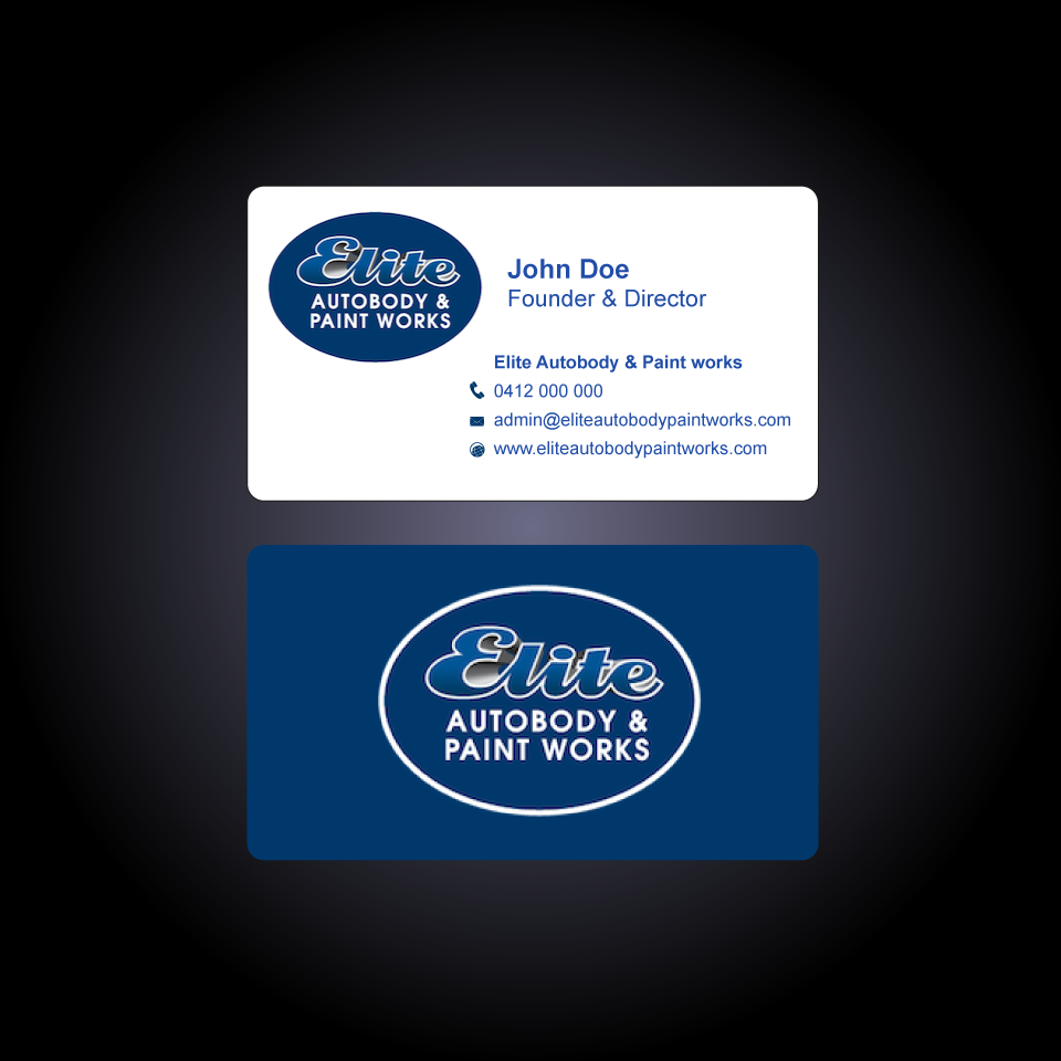 Business Card Design by designgreen for Elite Autobody & Paintworks | Design #15668141
