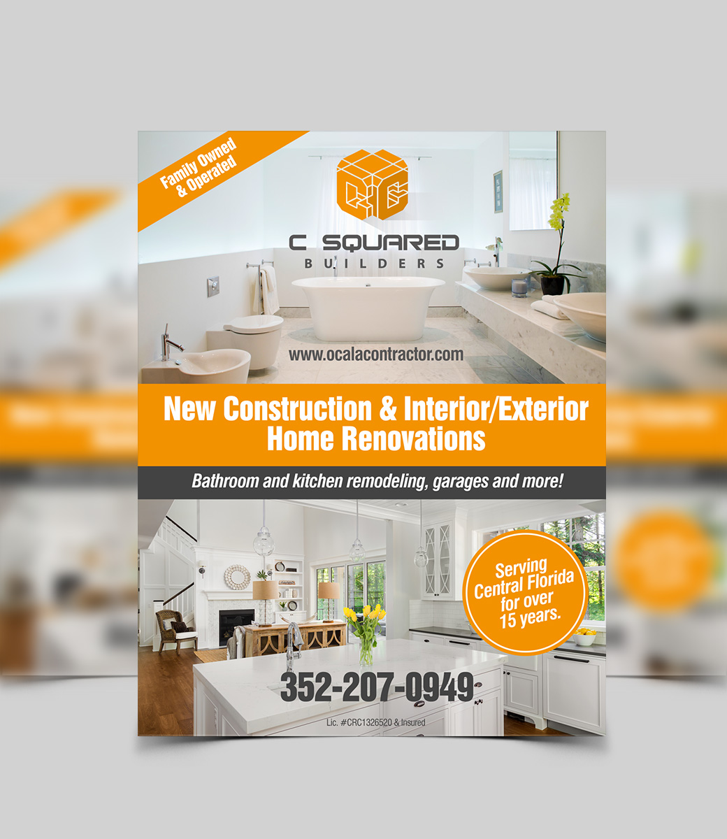 Bold, Serious, Residential Construction Flyer Design for USA Home ...